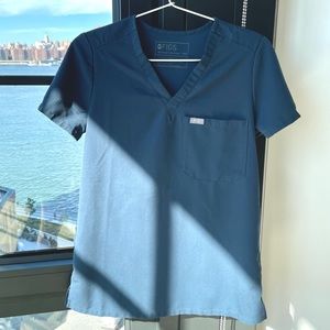 FIGS Dark Harbor Catarina Scrub Top